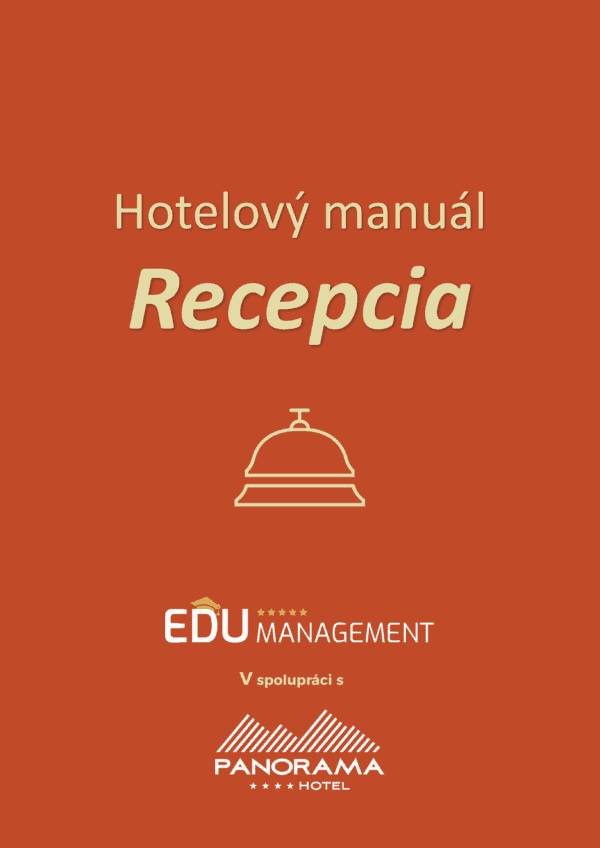 Hotelový štandard recepcia front cover manuál Edumanagement